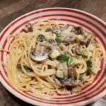 pasta med champignon og squash