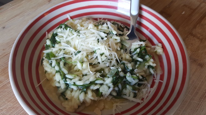 Risotto med rucola