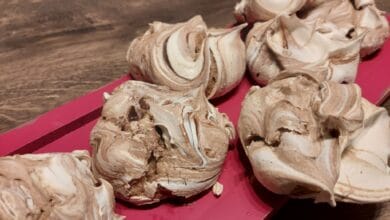 marengs med chokoladeswirl