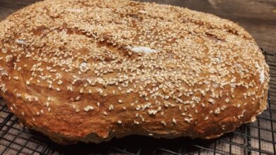 Sesambrød med kvark