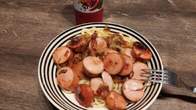 Spaghetti med pølsemix