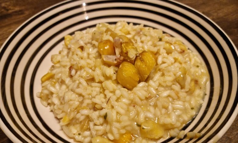 risotto med kastanjer