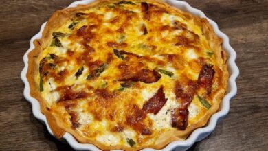 Aspargestærte med bacon
