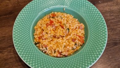 Risotto med tomat og ost