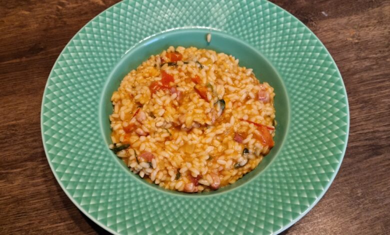 Risotto med tomat og ost
