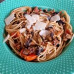 Spaghetti med auberginecreme