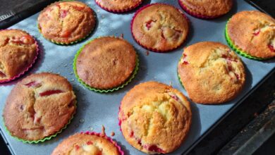 jordbærmuffins