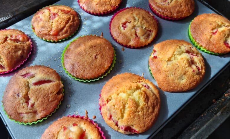 jordbærmuffins